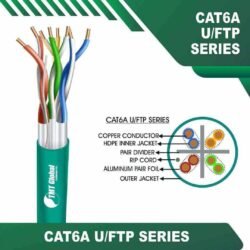 cat6a u/ftp outdoor ethernet cable 23 awg 4 twisted pair lszh 305m