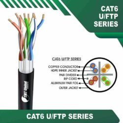 Cat6 u ftp 6x336MKK PE Outdoor Cable 23 awg 4 pair 305m Cat6 u ftp 6x332BKK PE Outdoor Cable 23 awg 4 pair 305m cat6-BLACK
