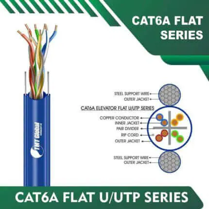 cat 6 colour code & Cat6a UTP Elevator Cable 305m cat6a-CAT6A U/UTP 23 AWG LIFT TRAVELLING LAN CABLE