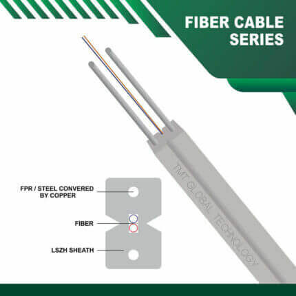 FTTH fiber optic Drop cable 2 Core single mode G.657/A1/A2