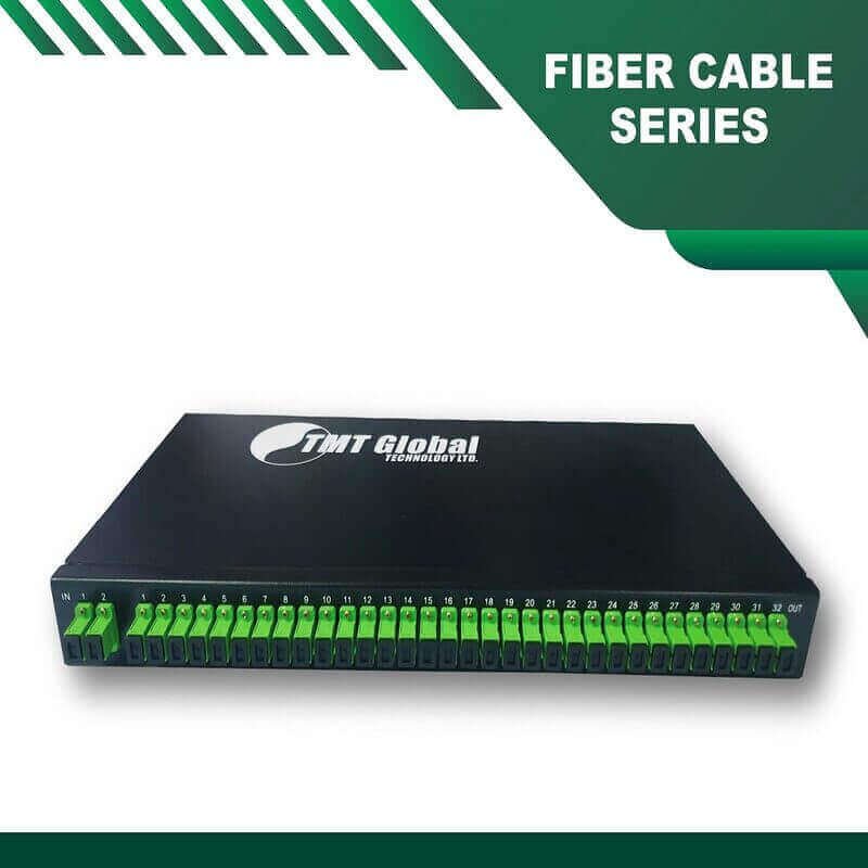Fiber optic SC APC Splitter 2X32 Rack Mounted Fiber Splitter SC-APC Rack Mounted 2X32
