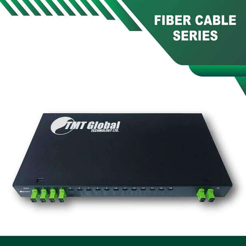 Fiber optic SC APC Splitter 2X4 Rack Mounted Fiber Splitter SC-APC Rack Mounted 2X4