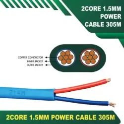 Power ELV Security Alarm Cable 1.5mm 2 core 305m