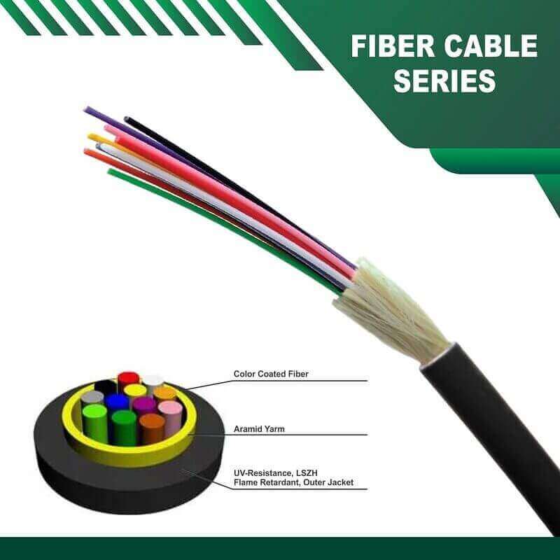 12 Core OM2 Fiber Optic Fiber Optic Cable Multi Mode Indoor-Outdoor OM2 24Core Fiber Optic Cable Multimode Indoor-Outdoor OM2 12 Core