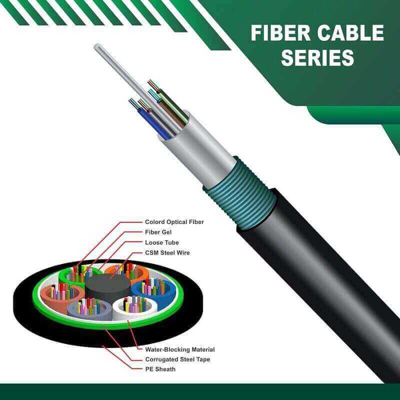 48 core fiber optic cable Armored