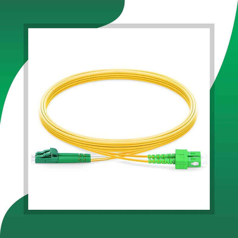 OS2 Fiber Optic Patch Cord 2 Fiber Optic Patch Cord Single Mode SC-SC-APC Duplex LSZH