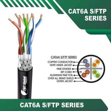 Cat6a s ftp Outdoor cable 6A536MKK PE 23 awg 4 pair 305m Cat6a s ftp Outdoor cable 6A532BKK PE 23 awg 4 pair 305m Cat6a 23awg 4 twisted pair S-FTP Network Cable 305m LSZH