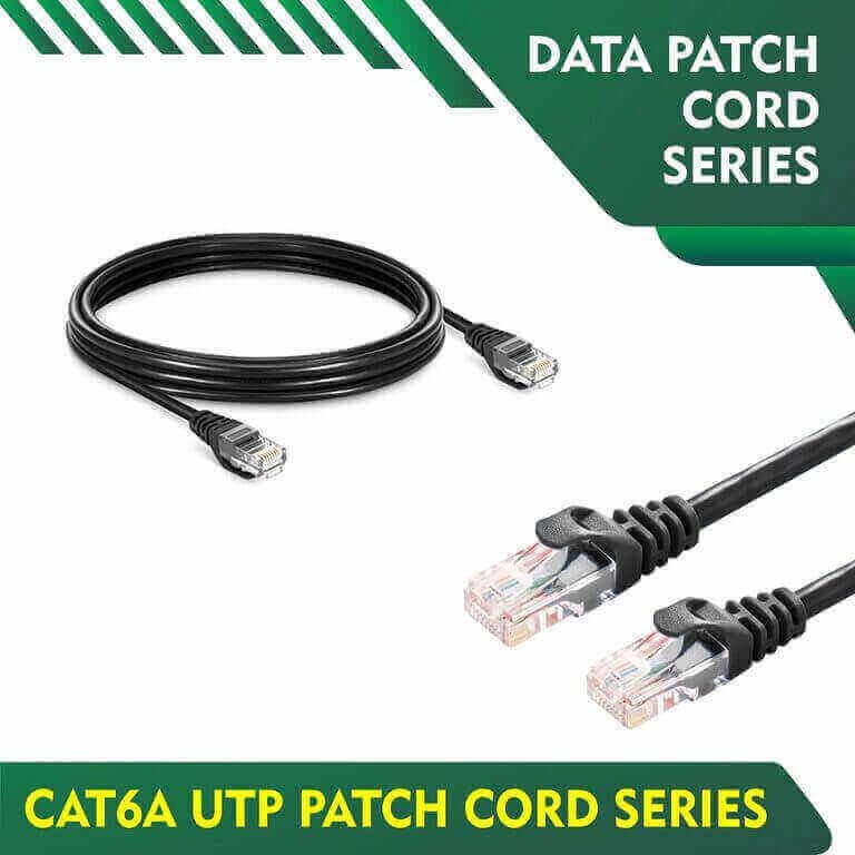 Cat6a utp 6A4PBKXX Black Patch cord 24 awg Cat6a utp 6A3PMKXX Black Patch cord Cat6a utp Black Patch cord 23 awg cat6a 23awg utp patch cord series 0.15 meter - BLACK