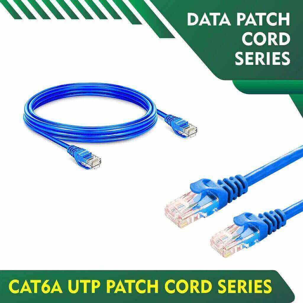 cat6a 23awg utp patch cord series 0.15 meter - BLUE cat6a 23awg utp patch cord PVC series 25 meter