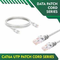 Cat6a utp 6A4PBWXX White Patch cord 24 awg Cat6a utp 6A3PMWXX White Patch cord cat6a 23awg utp patch cord series 0.15 meter - WHITE