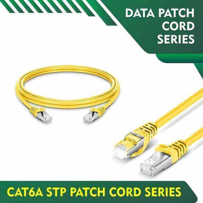 Cat6a stp 6A3SBYXX Yellow Patch cord Cat6a stp 6A4SBYXX Yellow Patch cord Cat6a stp 6A3SMYXX Yellow Patch cord cat6a 23awg bc stp patch cord series 0.15 meter