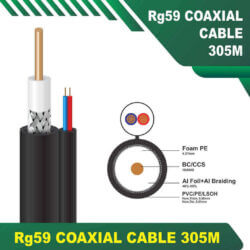 coax and power cable RG59 2 core 1.5mm 305m coaxial-cables-fahad-cables