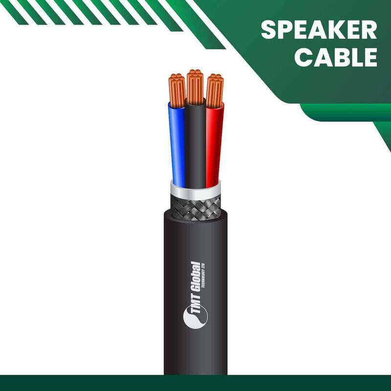 3 core Speaker cable braid shielded PE outdoor 10 to 20 awg 305m