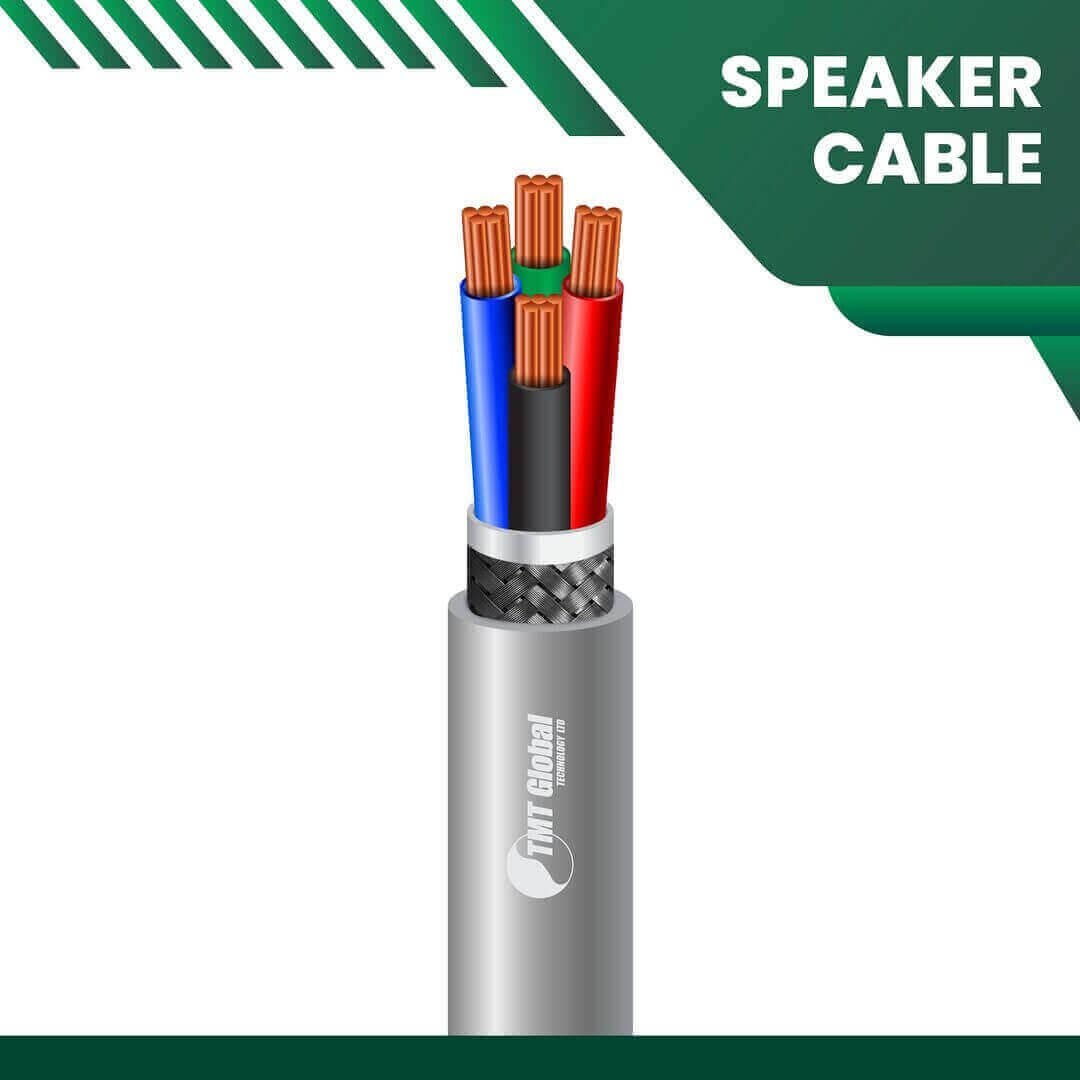 Speaker-cable-4core-1.5mm-TMT-0416CPBRG-SR 4 core Speaker cable braid shielded 10 to 20 awg 305m