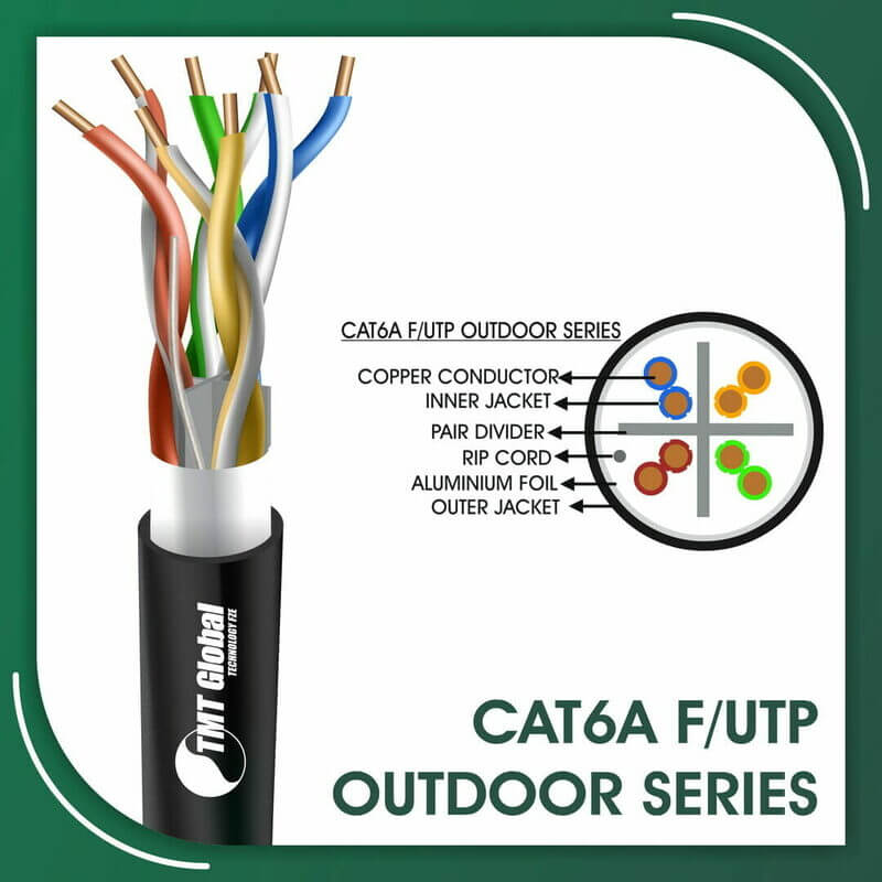 Cat6a f utp pe outdoor cable 23 awg 4 pair 305m 6axx7b Series Cat6a F utp cable 6axx2b PE Outdoor 23 awg 4 pair 305m Cat6a f utp cable 6axx5b pe outdoor Cat6a f utp cable pe outdoor 23 awg 4 pair 305m 6axx7b