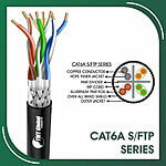 Cat6a black Cable 23awg 4 twisted pair S-FTP LSZH 305m