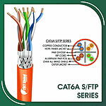 Cat6a orange Cable 23awg 4 twisted pair S-FTP LSZH 305m