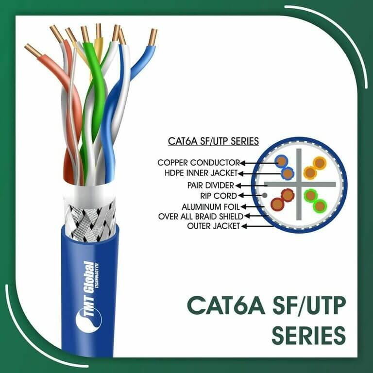 Cat6a sf utp cable 6axx2b PVC 23 awg 4 pair 305m Cat6a sf utp cable 6axx5b PVC 23 awg Cat6a sf utp cable 6axx5b LSZH 23 awg Cat6a sf utp cable lszh 23 awg 4 pair 305m 6axx7b Cat6a sf utp cable pvc 23 awg 4 pair 305m 6axx7b
