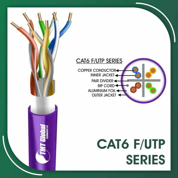 Premiertek Cavo Ethernet CAT6 304,8 Metri – UTP Bulk 23 AWG 4 Coppie, Colore Giallo, Bobina Easy Pull - 4