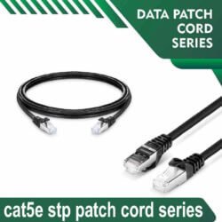 Cat5e stp 5X4SBKXX Black Patch cord 24 awg Cat5e stp 5X4SMKXX Black Patch cord 24 awg