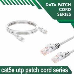 Cat5e utp 5X4PBWXX White Patch cord 24 awg Cat5e utp 5X4PMWXX White Patch cord