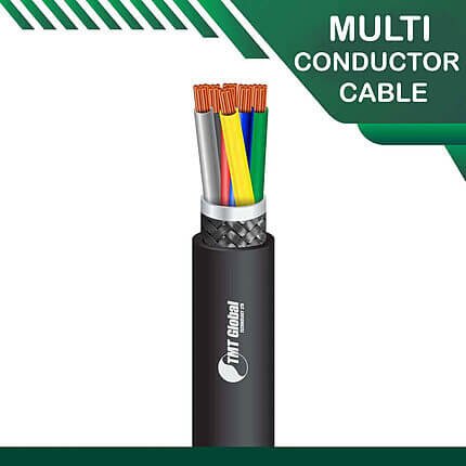 6 core Multi conductor cable PE braid shielded outdoor 16 to 24 awg 305m