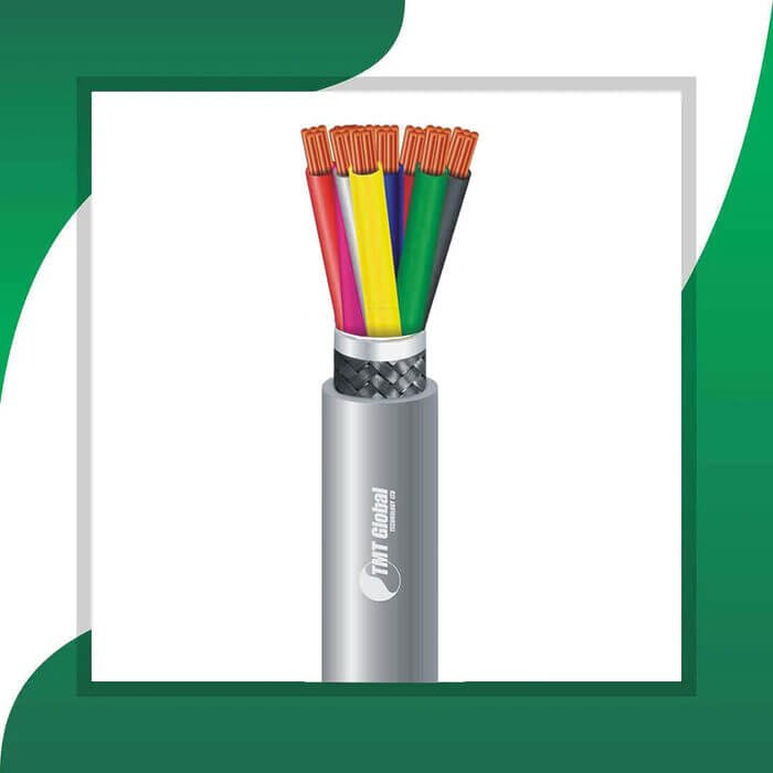 : 8 core control cable braid shielded PE outdoor 10 to 24 awg