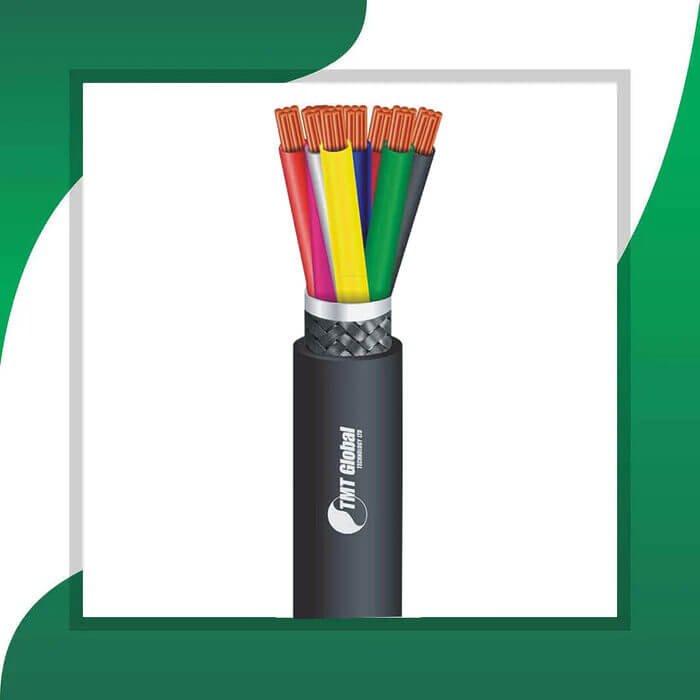 : 8 core control cable braid shielded PE outdoor 10 to 24 awg