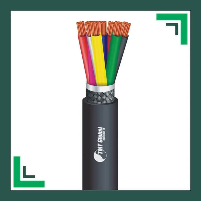 : 8 core control cable braid shielded PE outdoor 10 to 24 awg