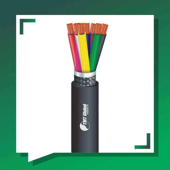 : 8 core control cable braid shielded PE outdoor 10 to 24 awg