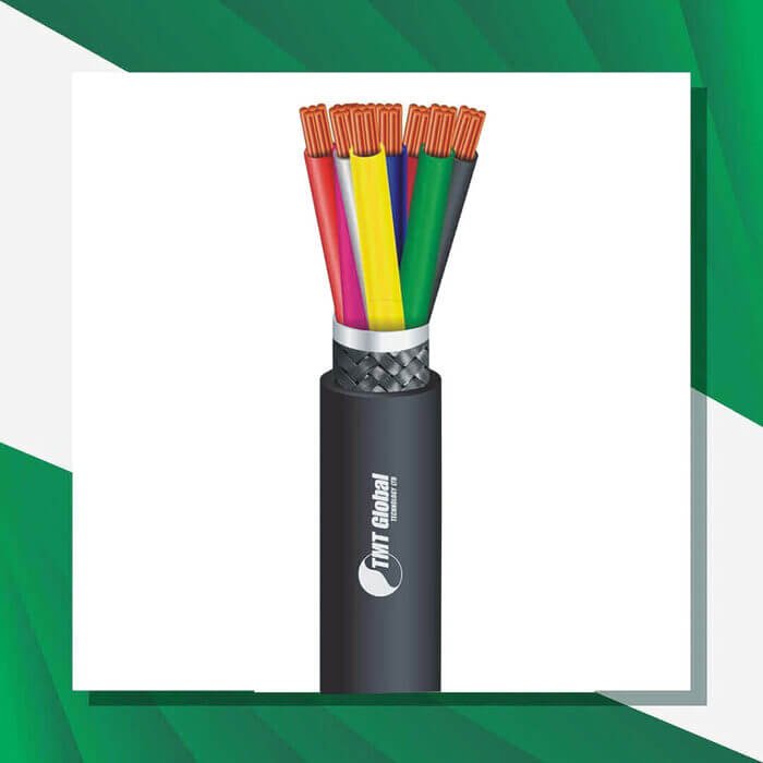 : 8 core control cable braid shielded PE outdoor 10 to 24 awg