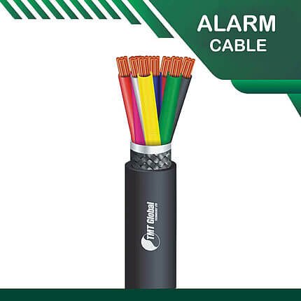 8 core Alarm cable braid shielded PE outdoor 16 to 24 awg 305m