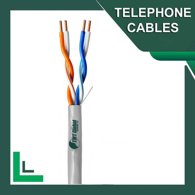 CAT3 UTP 24 AWG 2 Pair Telephone Cable TMT-GLOBAL-2-PAIR-TELEPHONE
