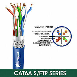 CAT6A SF/UTP LSZH Network Cable 23 AWG 4 Pair 305 m – 6A737BLX Series