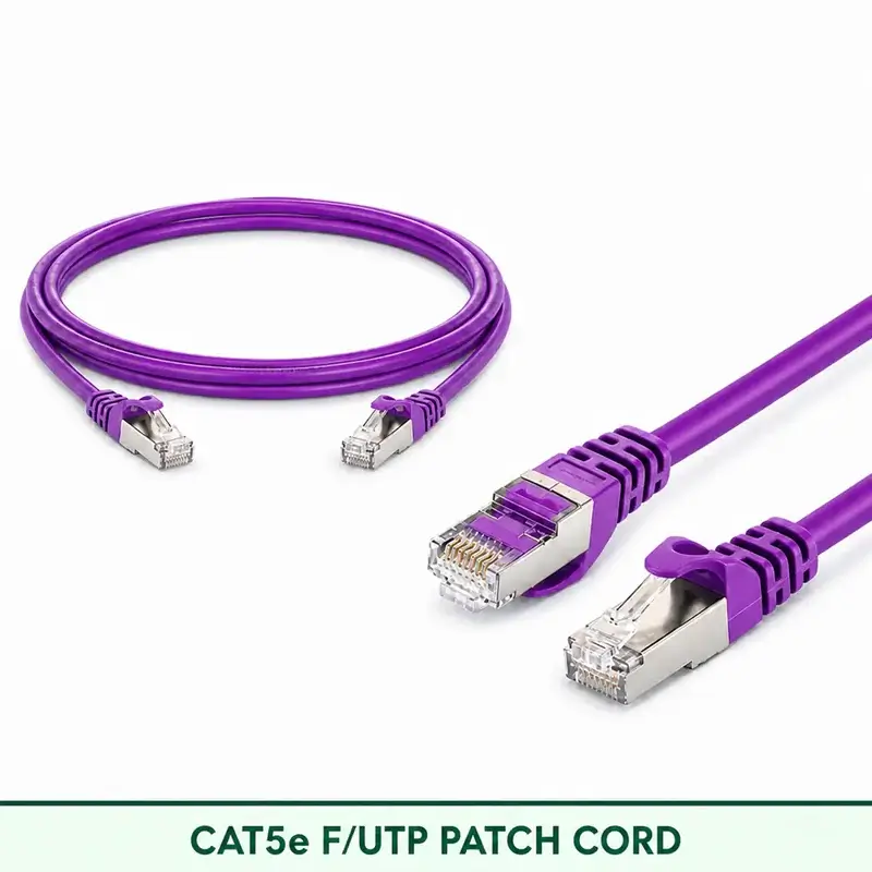 Cat5e F/UTP 5X4SMFLXXX Series | 24 AWG Network Patch Cord violet color