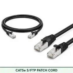 Cat5e S/FTP 5X4SMXXX Series | 24 AWG Network Patch Cord black color