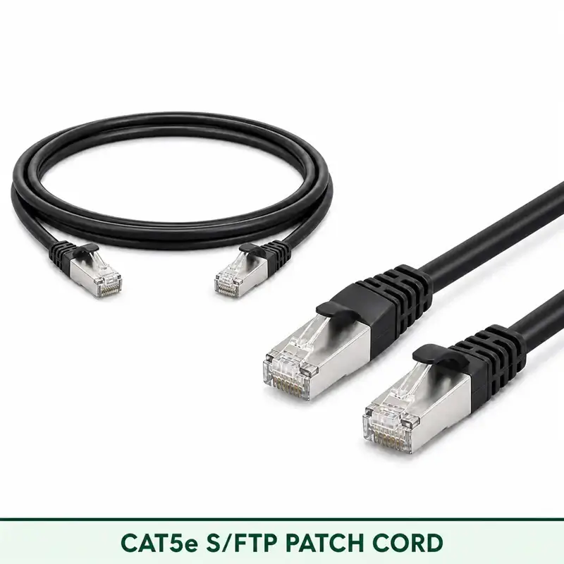 Cat5e S/FTP 5X4SMXXX Series | 24 AWG Network Patch Cord black color