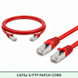 Cat5e S/FTP 5X4SMXXX Series | 24 AWG Network Patch Cord red color