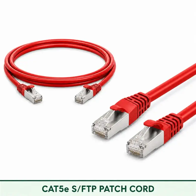 Cat5e S/FTP 5X4SMXXX Series | 24 AWG Network Patch Cord red color