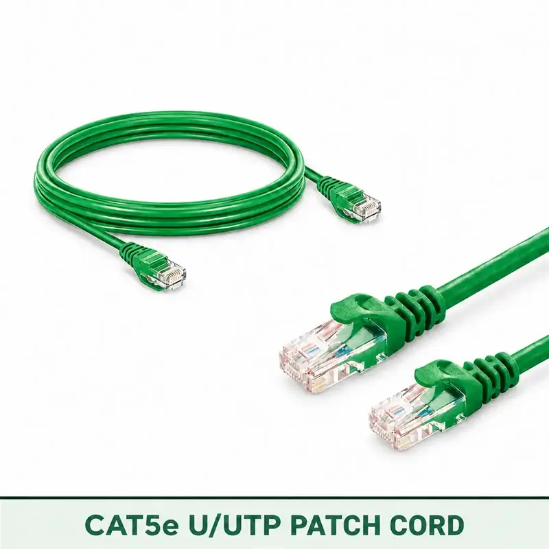Cat5e U/UTP 5X4PBBXX Series | 24 AWG Network Patch Cord green color