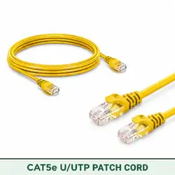 Cat5e U/UTP 5X4PMBXX Series | 24 AWG Network Patch Cord yellow color