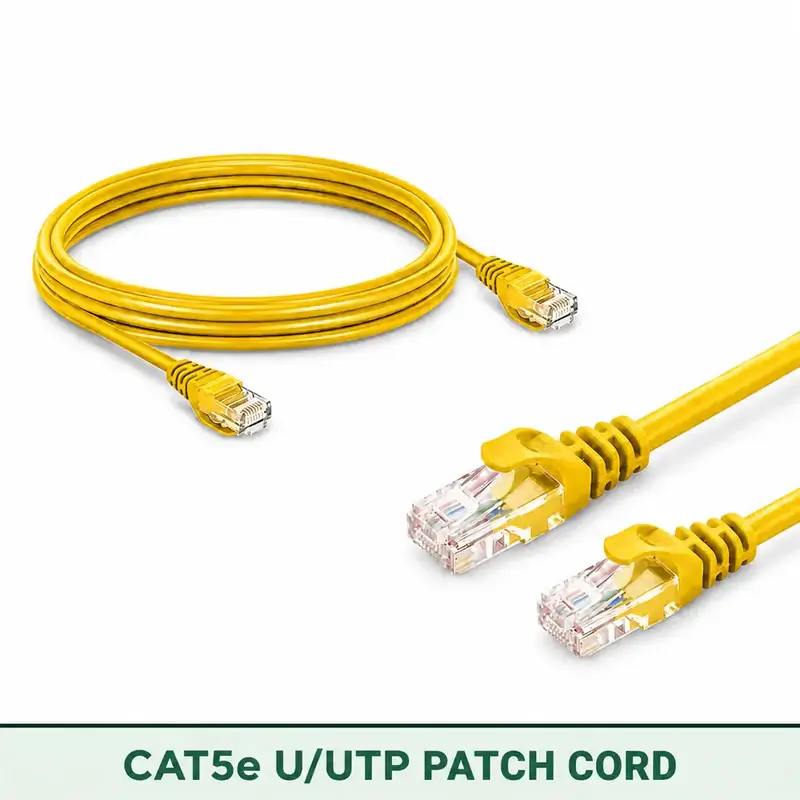 Cat5e U/UTP 5X4PMBXX Series | 24 AWG Network Patch Cord yellow color