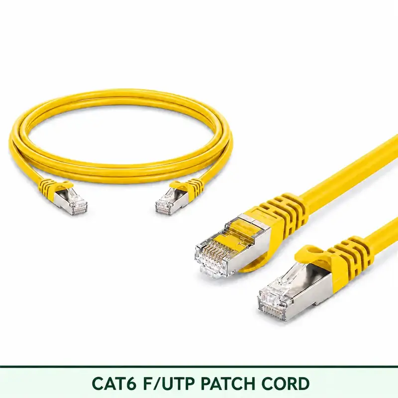 Cat6 F/UTP 6X3SMFLXXX Series | 23 AWG Network Patch Cord yellow color