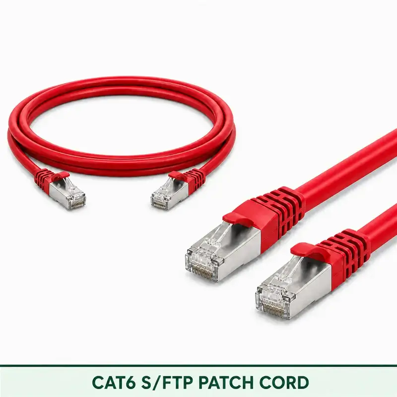 Cat6 S/FTP 6X4SBSLXXX Series | 24 AWG Network Patch Cord red color