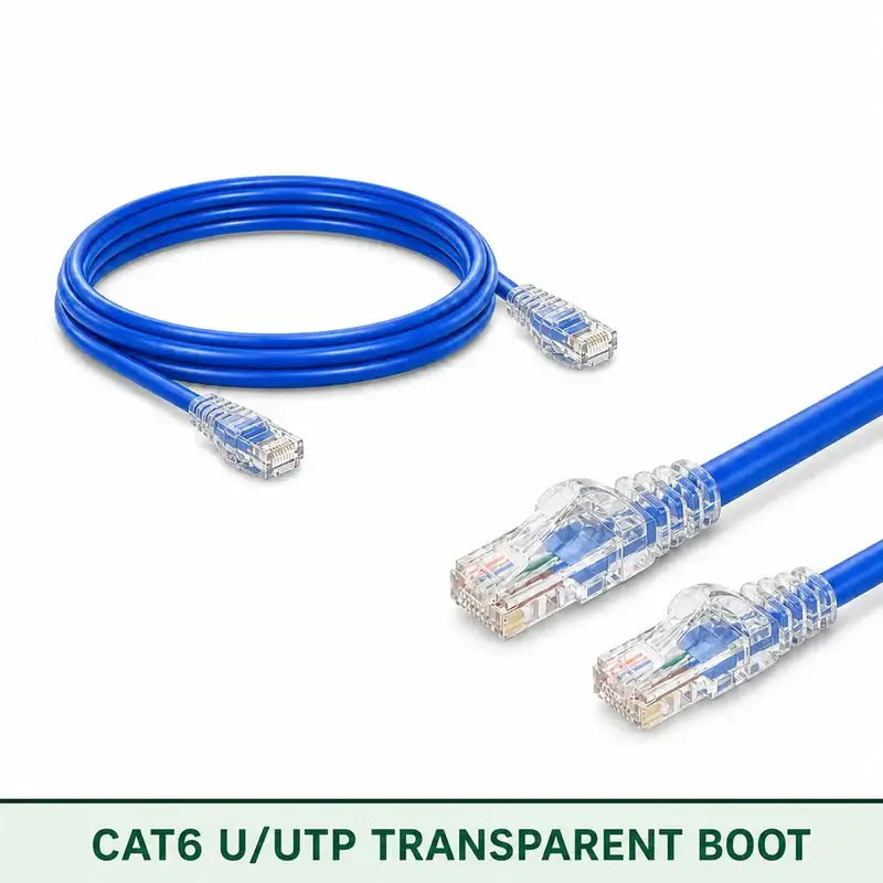 Cat6 U/UTP 6X3RMULXXX Series | 23 AWG Transparent Network Patch Cord blue color