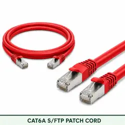Cat6A S/FTP 6A4SBSLXXX Series | 24 AWG Network Patch Cord red color
