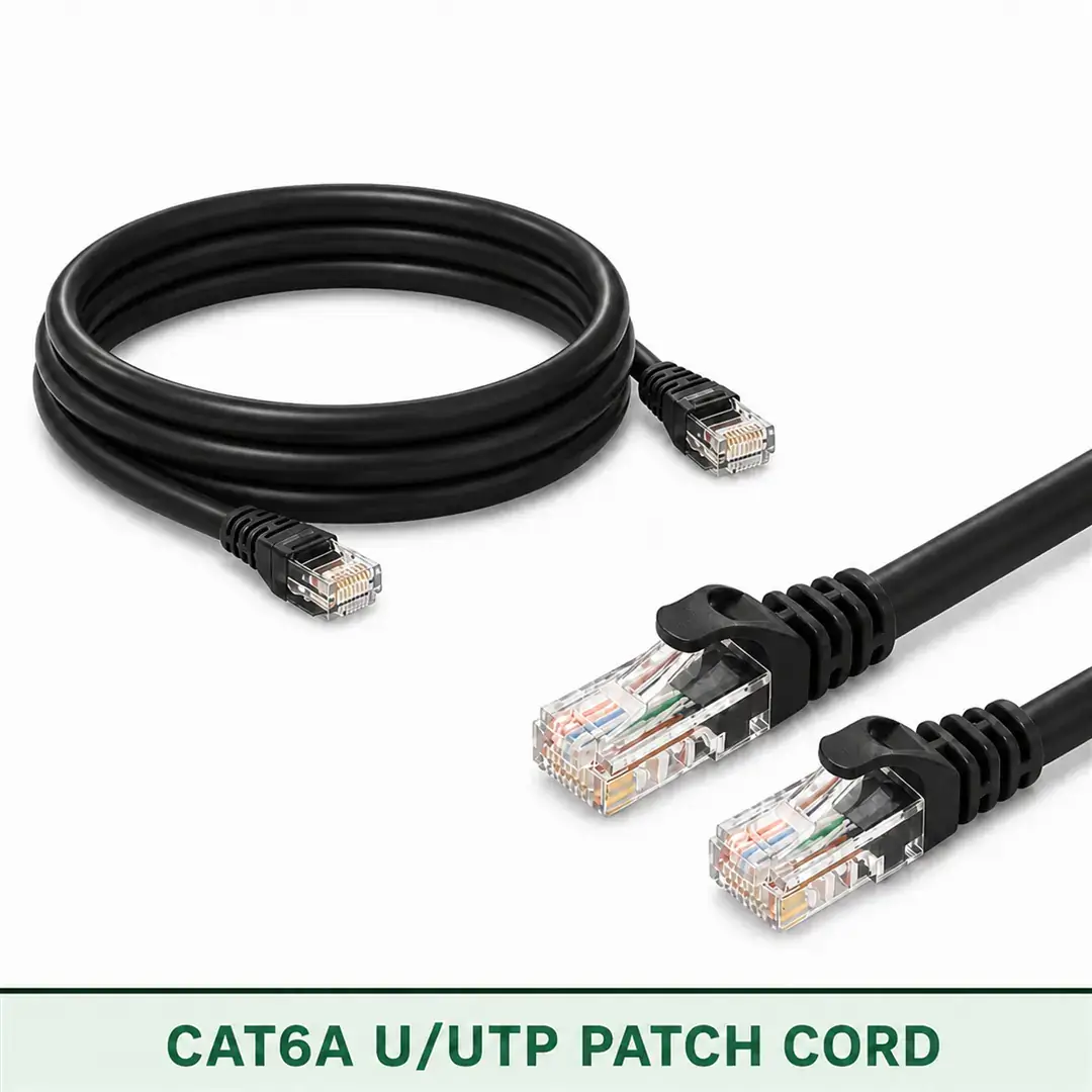 cat6a-u-utp-black Cat6A U/UTP 6A3PMUOKXX Series | 23 AWG Outdoor Network Patch Cord black color