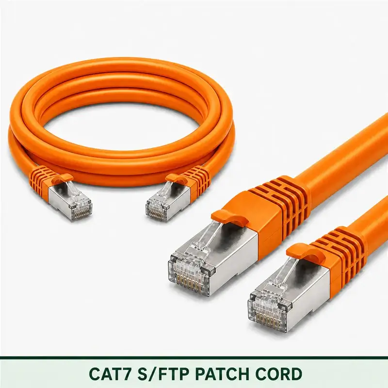 Cat7 S/FTP 7X3SMSLXXX Series | 23 AWG Network Patch Cord orange color