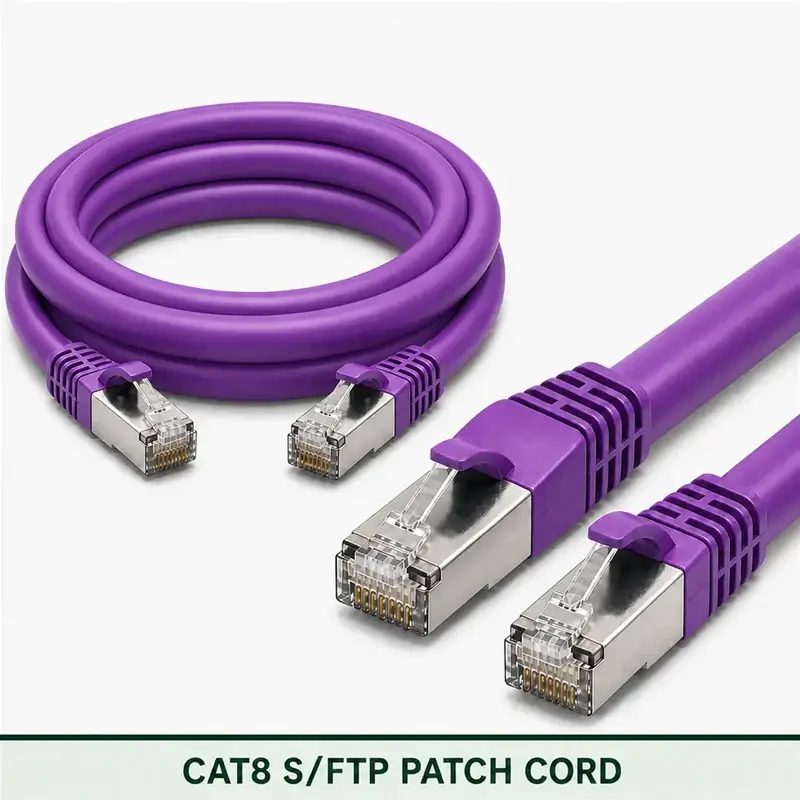 Cat8 S/FTP 8X3SMSLXXX Series | 23 AWG Network Patch Cord violet color