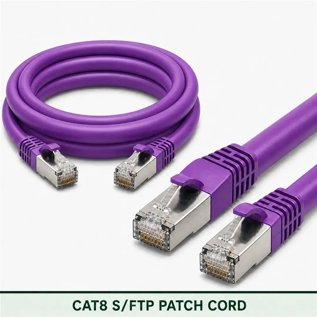 cat8-s-ftp-violet Cat8 S/FTP 8X3SMSLXXX Series | 23 AWG Network Patch Cord violet color